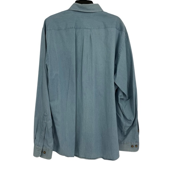 Brooks Brothers Button Down Long Sleeve Denim Shirt Mens Size Large Cotton - Picture 2 of 9